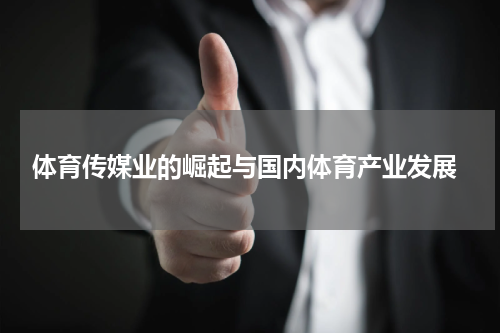  体育传媒业的崛起与国内体育产业发展