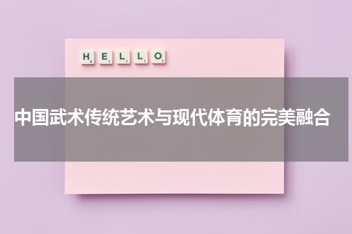  中国武术传统艺术与现代体育的完美融合